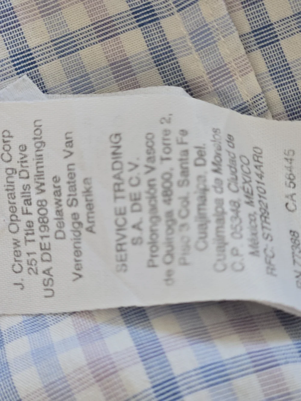J. Crew Men's Blue, Purple/Pink & White Windowpane Dress Shirt
